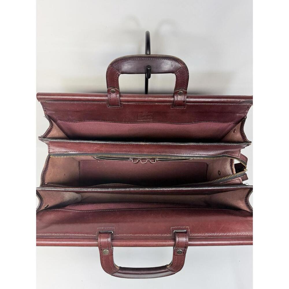Schlesinger Brothers Vintage Leather Briefcase Lawyer Doctor Bag‎ Oxblood 90s - Picture 4 of 9